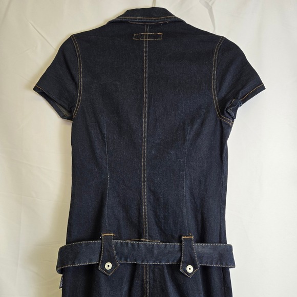 Vtg 90s/y2k Revolt Jeans Co Denim Belted Zip Up Jumpsuit, Women's Size Medium - Picture 6 of 10